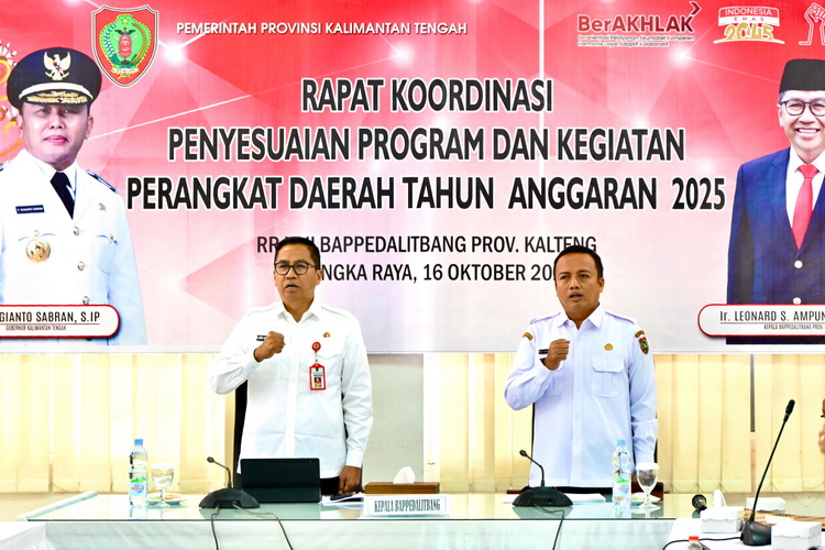 Bappedalitbang Prov. Kalteng Gelar Rapat Rapat Penyesuaian Program dan Kegiatan Perangkat Daerah Tahun 2025 